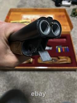 EDISON MONTECARLO DOPPIETTA CAL 12 DOUBLE BARREL TOY CAP GUN With CAPS IN BOX