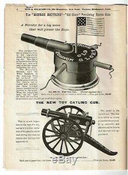 Early Ives & Williams Co. 1800's catalog RARE cap guns & cap bombs toys misc