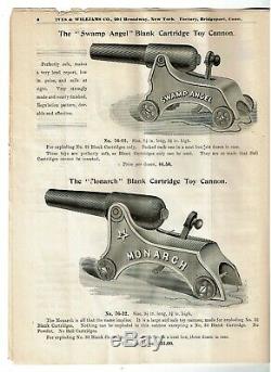 Early Ives & Williams Co. 1800's catalog RARE cap guns & cap bombs toys misc