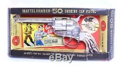 FANTASTIC VINTAGE MATTEL FANNER 50 CAP GUN IN DISPLAY BOX UNUSED With COMIC