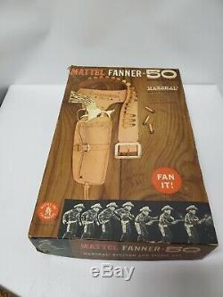 Fanner 50 MARSHAL Double Holster Set by Mattel cap gun vintage toy