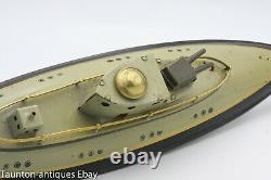 German wind up clockwork toy submarine boat gun Fleischmann or Marklin C. 1920's