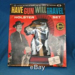 HAVE GUN WILL TRAVEL DOUBLE HOLSTER SET WithORIG. BOX UNFIRED CIRCA 1958 -RARE
