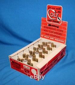 HUBLEY COLT. 45 CAP GUN CARTRIDGE CLIPS With COMPASSES STORE DISPLAY -1958 EXLNT
