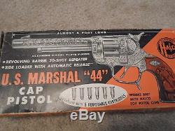 Halco U. S. Marshal 44 Cap Gun withOriginal Box & Toy Bullets