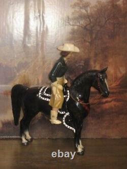 Hartland 900 series Champ Jade cowgirl western rider horse saddle hat gun