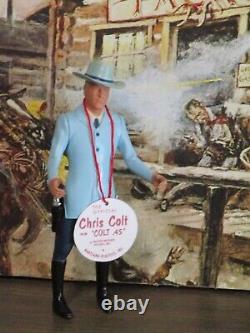 Hartland Chris Colt Gunfighter cowboy figure with hat guns hang tag