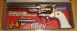 Hubley 2 in 1 Toy Cap Gun/Pistol Mint in Box No. 252 Vintage 1958