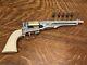 Hubley Colt 45 Cap Gun Chrome & Faux Ivory Pistol Grips Vtg Navy Toy Revolver