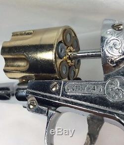 Hubley Colt 45 Cap Gun Never Fired With 6 Shells (I187)