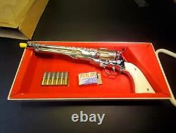 Hubley Colt 45 Cap Gun Pistol with original Display box And Box Cover