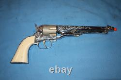 Hubley Colt 45 Cap Gun Revolver with Holster. Working