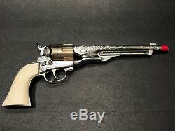 Hubley Colt 45 Cap Gun Toy Cowboy Western Die Cast Vintage 6 Bullets