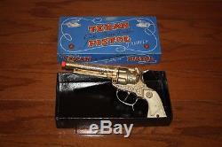 Hubley Gold Texan Cap Gun With The Original Box