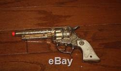 Hubley Gold Texan Cap Gun With The Original Box