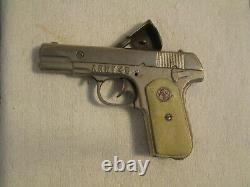 Hubley Pre-1940 Army 45 Cap Gun USA Rare Colt Horse Handle Antique Cast Toy