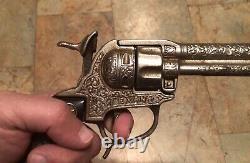 Hubley TEXAN Cast IronToy Cap Gun Pistol with Beautiful Marbled Grips