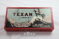 Hubley Texan Cast Iron Cap Gun with Original Box Both in Excellent Condition