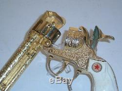 Hubley Texan Gold Die Cast Cap Gun, Vintage 1950
