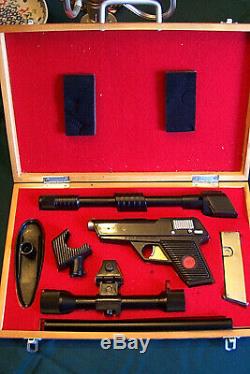 IDEAL Vintage 1960's MAN FROM U. N. C. L. E. CAP GUN in Custom Wood Case, WORKS NM