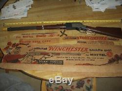 Ideal Vintage Mattel Playset 1960 Winchester Toy Rifle Saddle Gun #554
