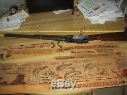 Ideal Vintage Mattel Playset 1960 Winchester Toy Rifle Saddle Gun #554