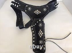 Jeweled Leather Holster For The Hubley Colt 45 Cap Guns