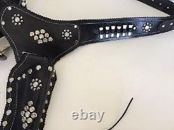 Jeweled Leather Holster For The Hubley Colt 45 Cap Guns