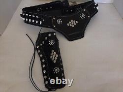 Jeweled Leather Holster For The Hubley Colt 45 Cap Guns