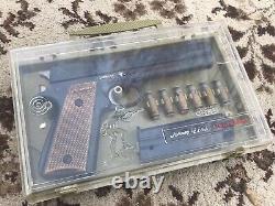 Johnny eagle lieutenant pistol m1911 cap gun- carry case, 6 bullets, pistol