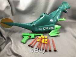 KING ZOR Dinosaur IDEAL TOYS With Original Dart Gun 8 Darts and 12 Balls 1960s