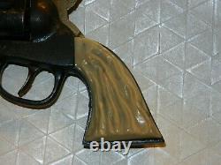 Kilgore BIG HORN Cast Iron Cap Gun Very Nice Blued finish, Ivory colored Grips