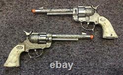 Leslie Henry Gene Autry 44 Toy Cap Gun Set WithDual Studded Leather Holster