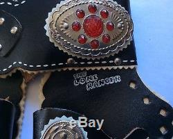 Lone Ranger Double Holster with Vintage Pony Boy Cap Guns