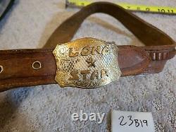 Lone Star Vintage Toy Cap gun Belt buckle brass 23B19