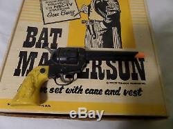 (Lot #1211) Vintage Toy Bat Masterson Cap Gun Holster Set with Cane and Vest Box