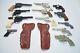 Lot Of 12 Vintage Toy Guns Cap Hubley Texas Snubnose Trooper Holsters As Is