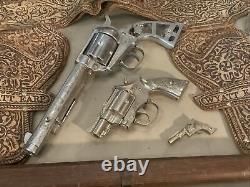 Lot Of Vintage Antique Toy Guns Holsters Pop Cork Cap Chaps Hubley Remington 36