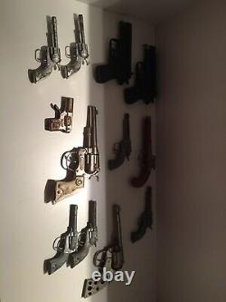 Lot of 11 Vintage Toy Cap Guns & 1 Vintage Tin Water Pistol. Pre-owned