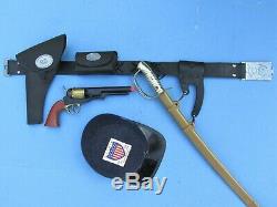 MARX 1960'S CIVIL WAR UNION CAP GUN, HOLSTER, SWORD With SCABBARD & HAT SET