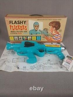 MARX Flashy Flickers Magic Picture Gun 4 Film 1965 Original Box TESTED WORKS
