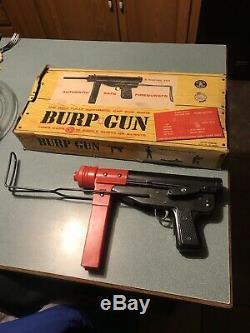 MATTEL SUB MACHINE GUN FOLDING STOCK 1960'S Working Condition W Original Box