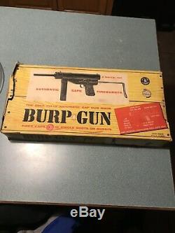 MATTEL SUB MACHINE GUN FOLDING STOCK 1960'S Working Condition W Original Box