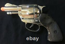 MATTEL Snub-Nose. 38 Cap gun, Holster, ID Card, Shootin Shell Bullets, & Box