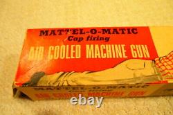 MATTEL toy Mattel-O-Matic cap firing air cooled machine gun original box (RARE)