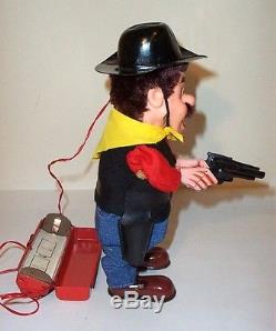 MINT 1950's BATTERY OPERATED CRAGSTAN TWO GUN SHERIFF MIB WESTERN COWBOY INDIAN