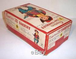 MINT 1950's BATTERY OPERATED CRAGSTAN TWO GUN SHERIFF MIB WESTERN COWBOY INDIAN