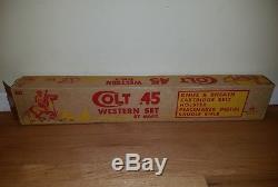 Marx Colt. 45 Western set playset EXTREMELY RARE WOW cowboys soldier gun toys