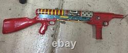 Marx Model SubMachine Gun Wind Up Tin Toy Rare Antique Sold As Is