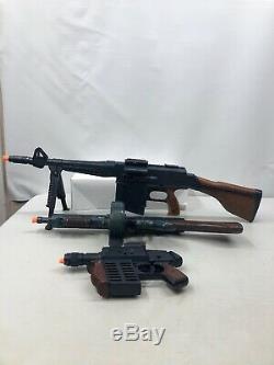 Marx Rat A Tat 3 Gun Lot Tommy Gun Machine Gun M240 Pistol